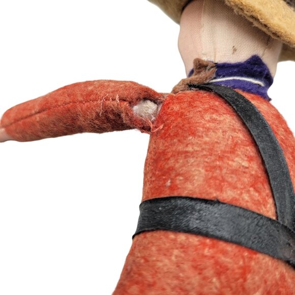 1940s Royal Canadian Mounted Police Doll Hand Painted Face - Picture 9 of 10